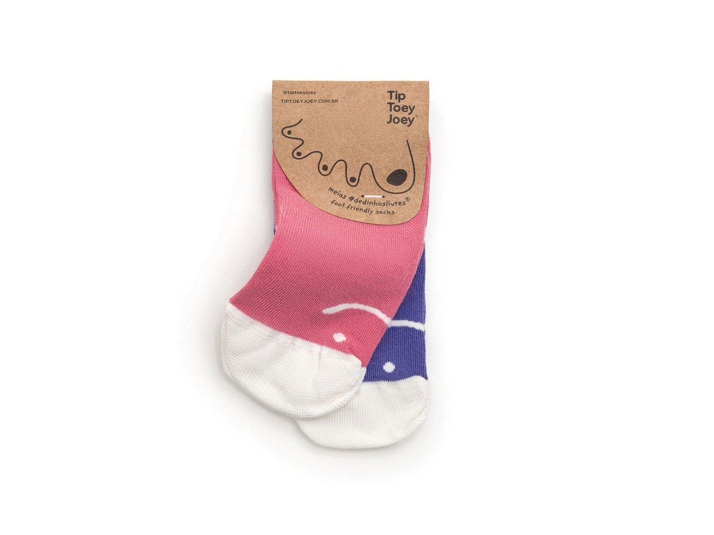 Tip Toey Joey - Kit Chaussettes Smile Rose / Violet