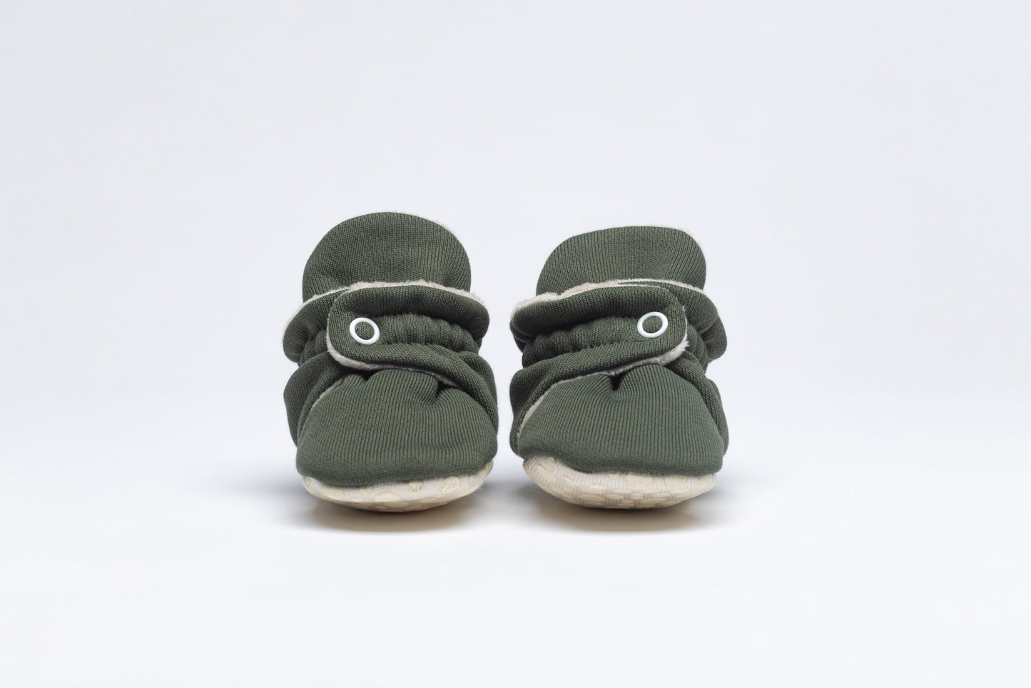 Baby Booties Fluffy Olive Treat