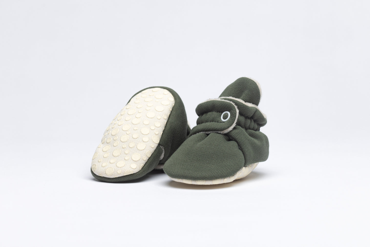 Baby Booties Fluffy Olive Treat