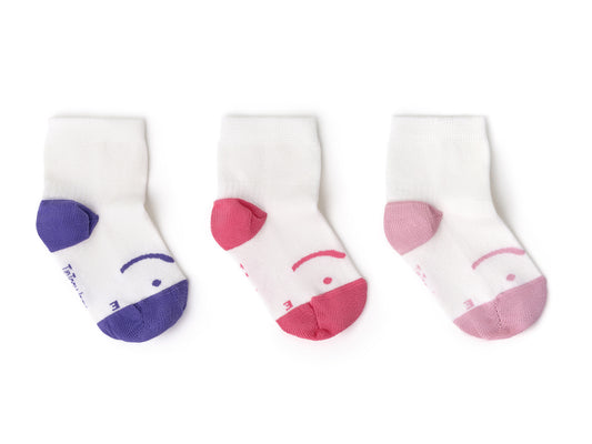 Tip Toey Joey - Kit Chaussettes Smile Blanc / Rose / Violet